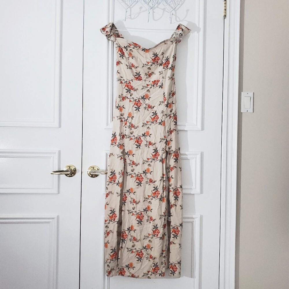 Bohemian Off Shoulder Floral Maxi Dress